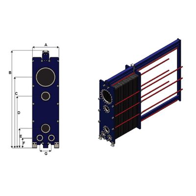 OEM Stainless Steel Condenser Plate Heat Exchanger Cho Hải quân