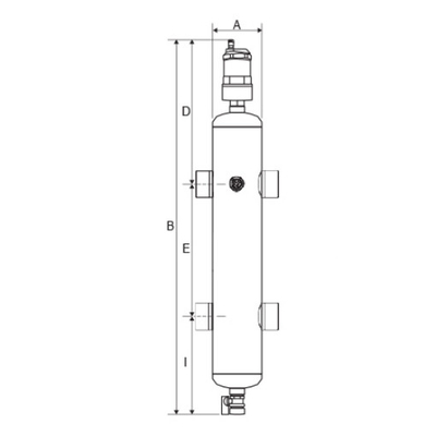 Máy nén dầu rắn-nước Hydraulic Separator Filter Hydraulic Separator Tank For Radiant Heating