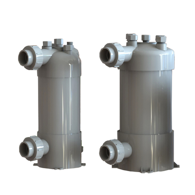 Bơm nhiệt bể bơi ống titan cuộn PVC Shell trao đổi nhiệt