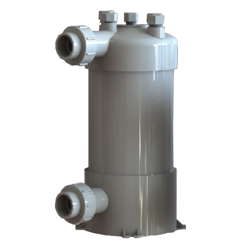 Đàn ống Titanium PVC Shell trao đổi nhiệt cho bể bơi máy bơm nhiệt bể cá