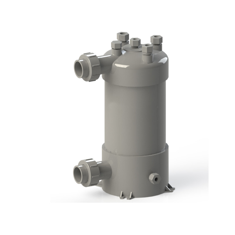 Máy trao đổi nhiệt PVC bền với ống titan và vỏ PVC cho các ứng dụng công nghiệp khác nhau